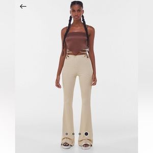 Bershka Ribbed Flare Pants